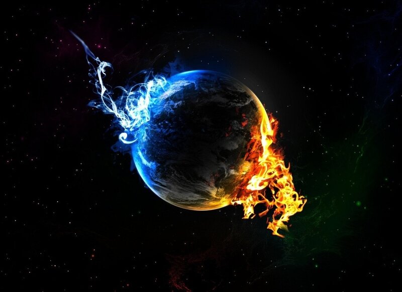 Earth Planet Burning — Blue