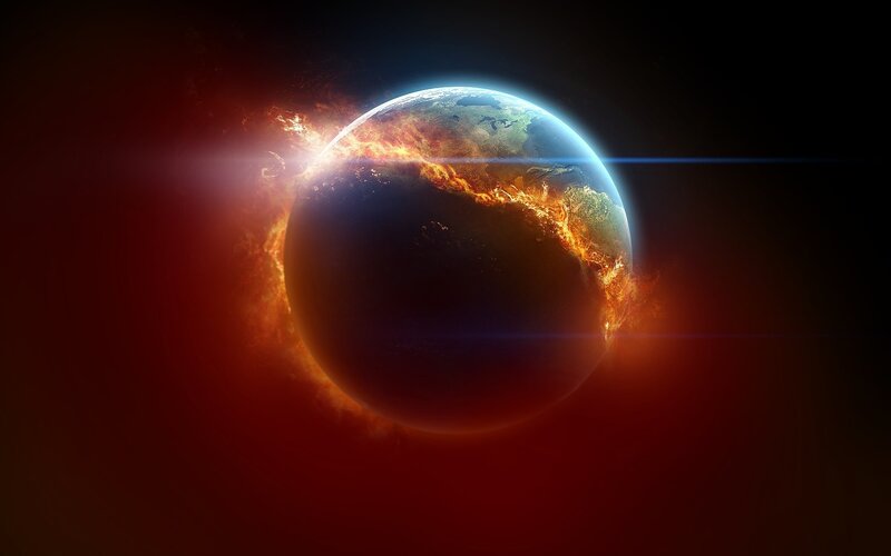 Earth Planet Burning — Red