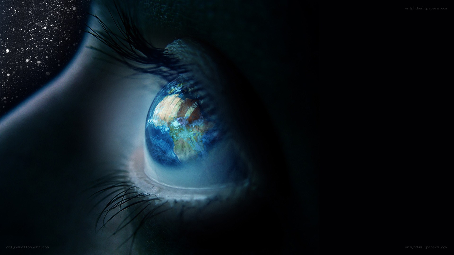 Earth reflected in an eye
