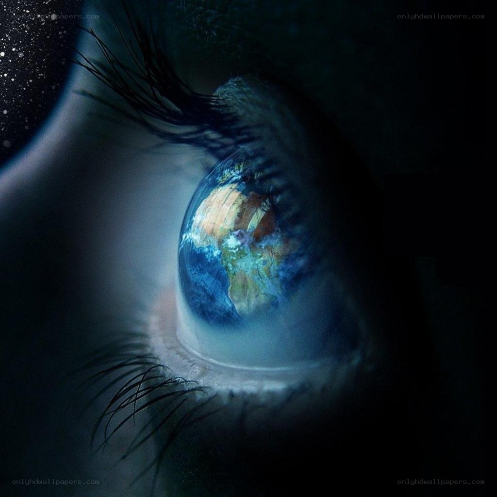 Earth reflected in an eye
