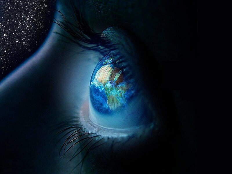 Earth reflected in an eye