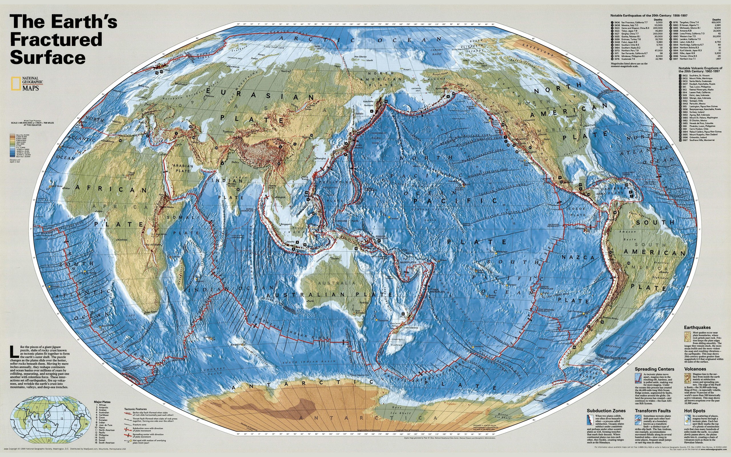 Earth's Fractured Surface Map
