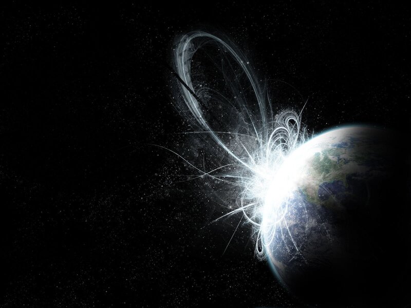 Earth's magnetic field in space