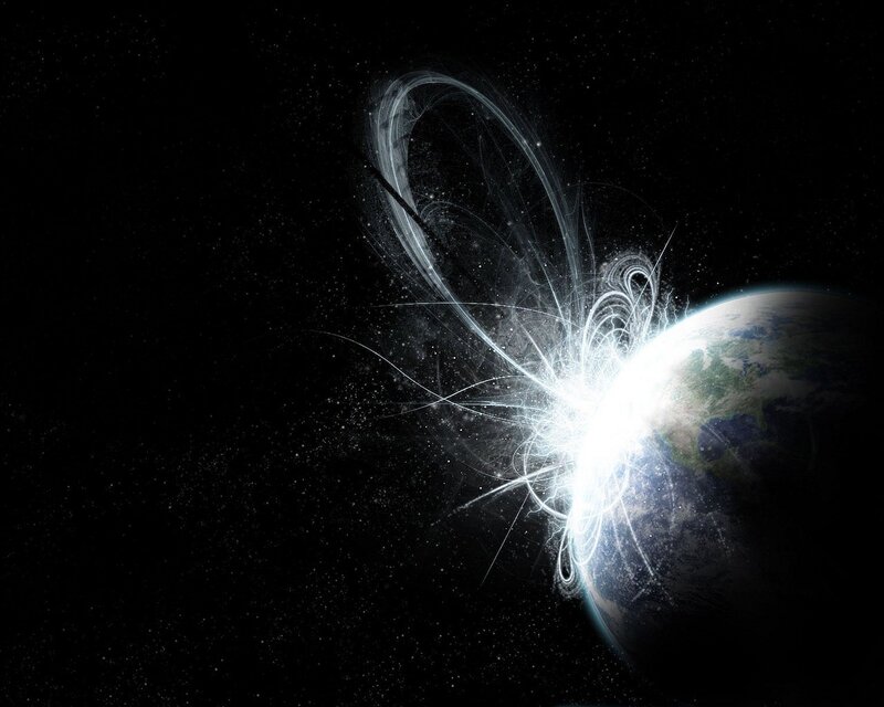 Earth's magnetic field in space