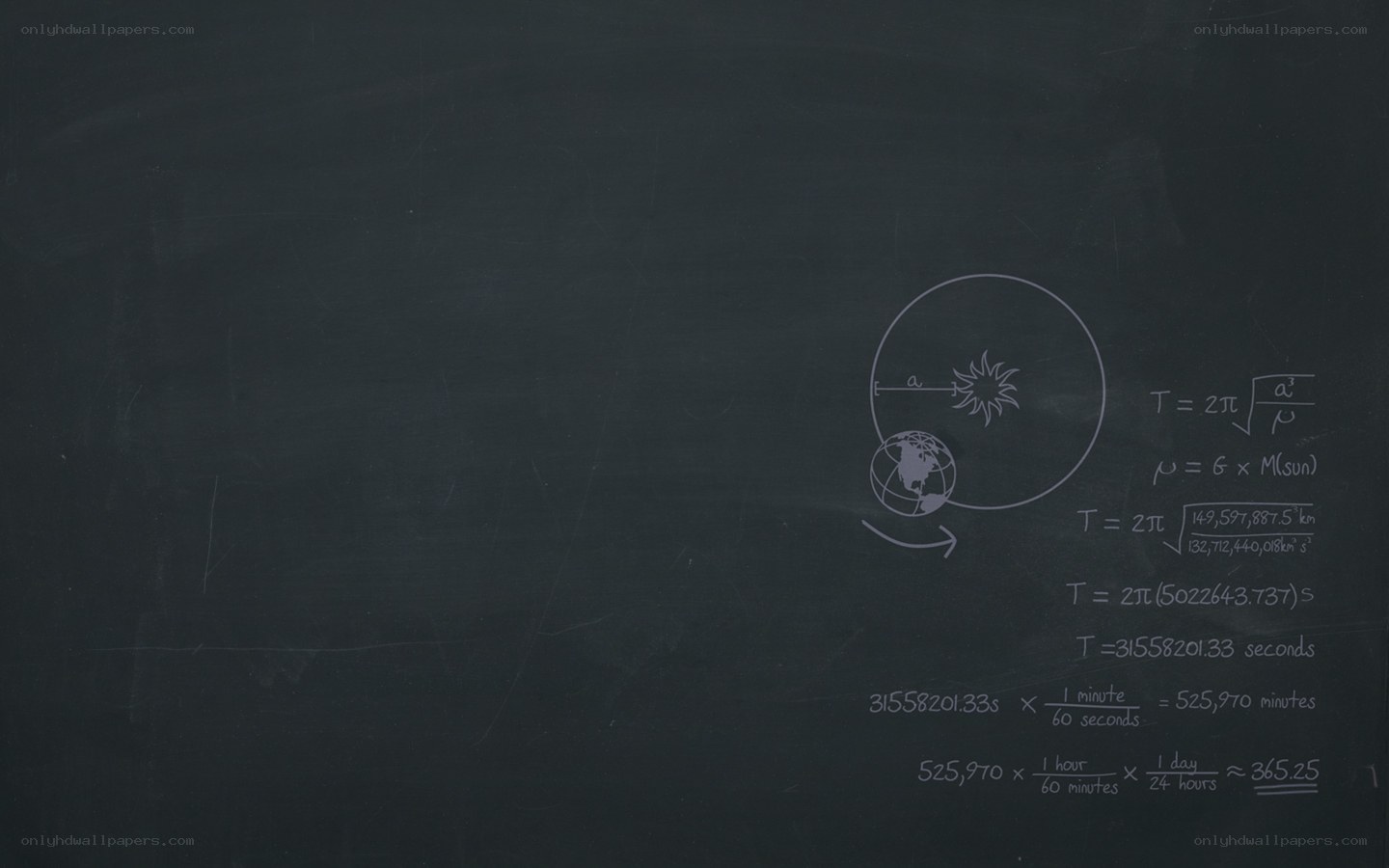 Earth's orbital period calculation