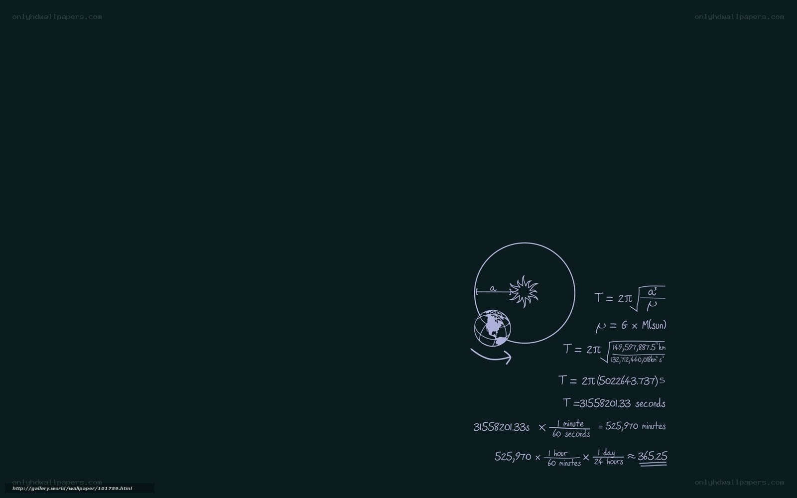 Earth's orbital period calculation
