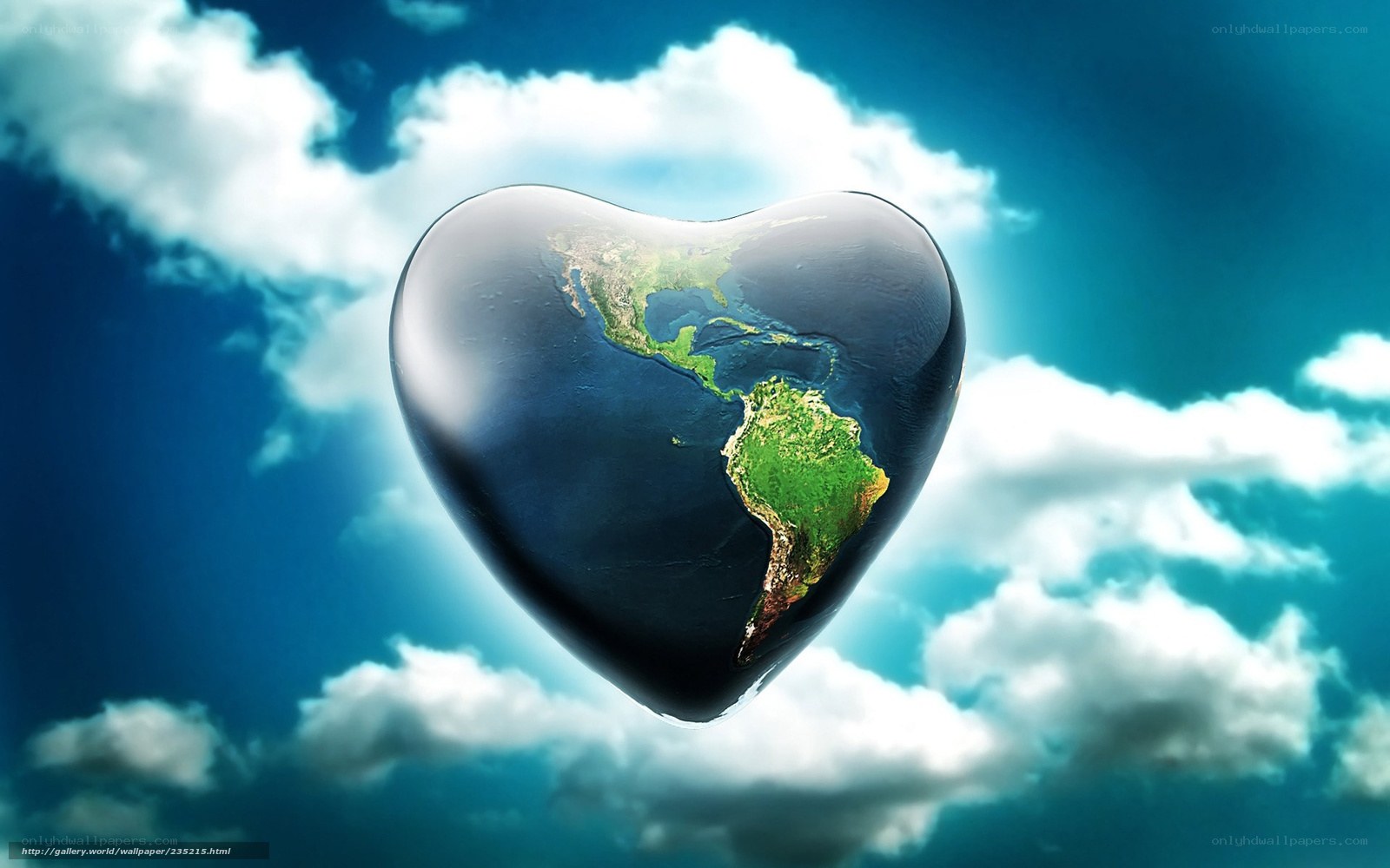 Earth shaped like a heart