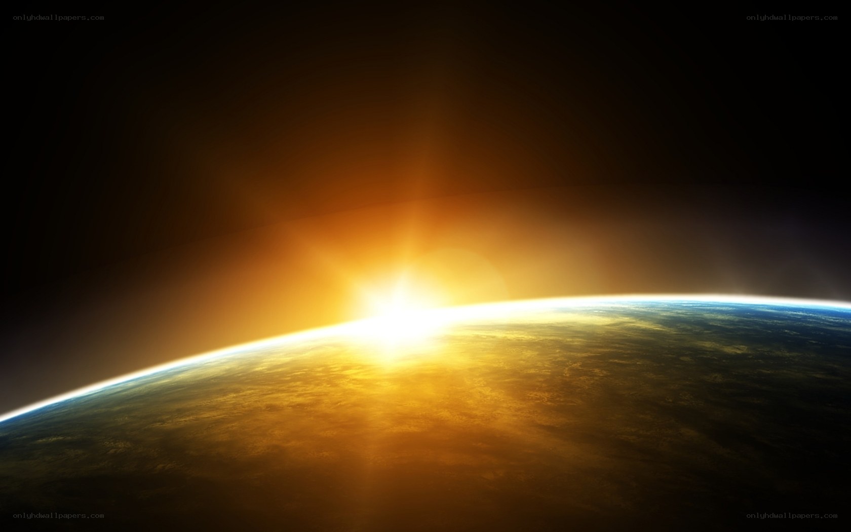 Earth sunrise from space
