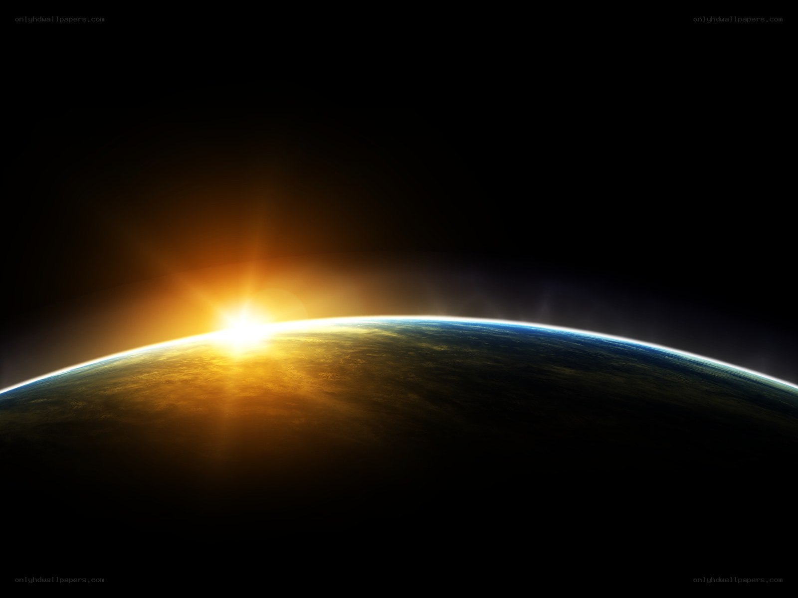 Earth sunrise from space