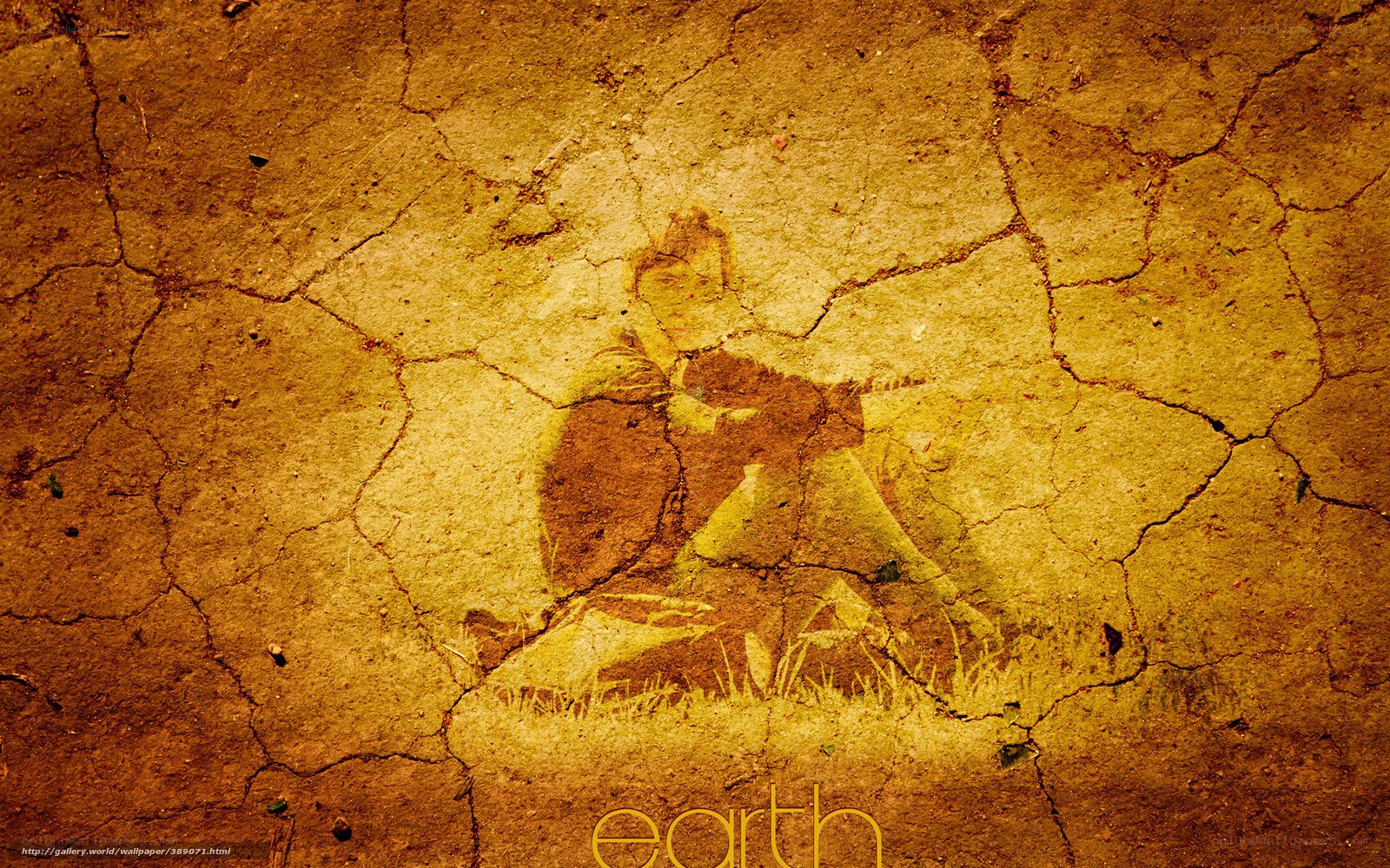 earth texture with figure