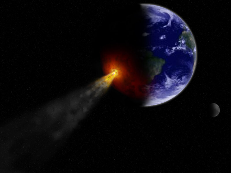Earth under meteor impact