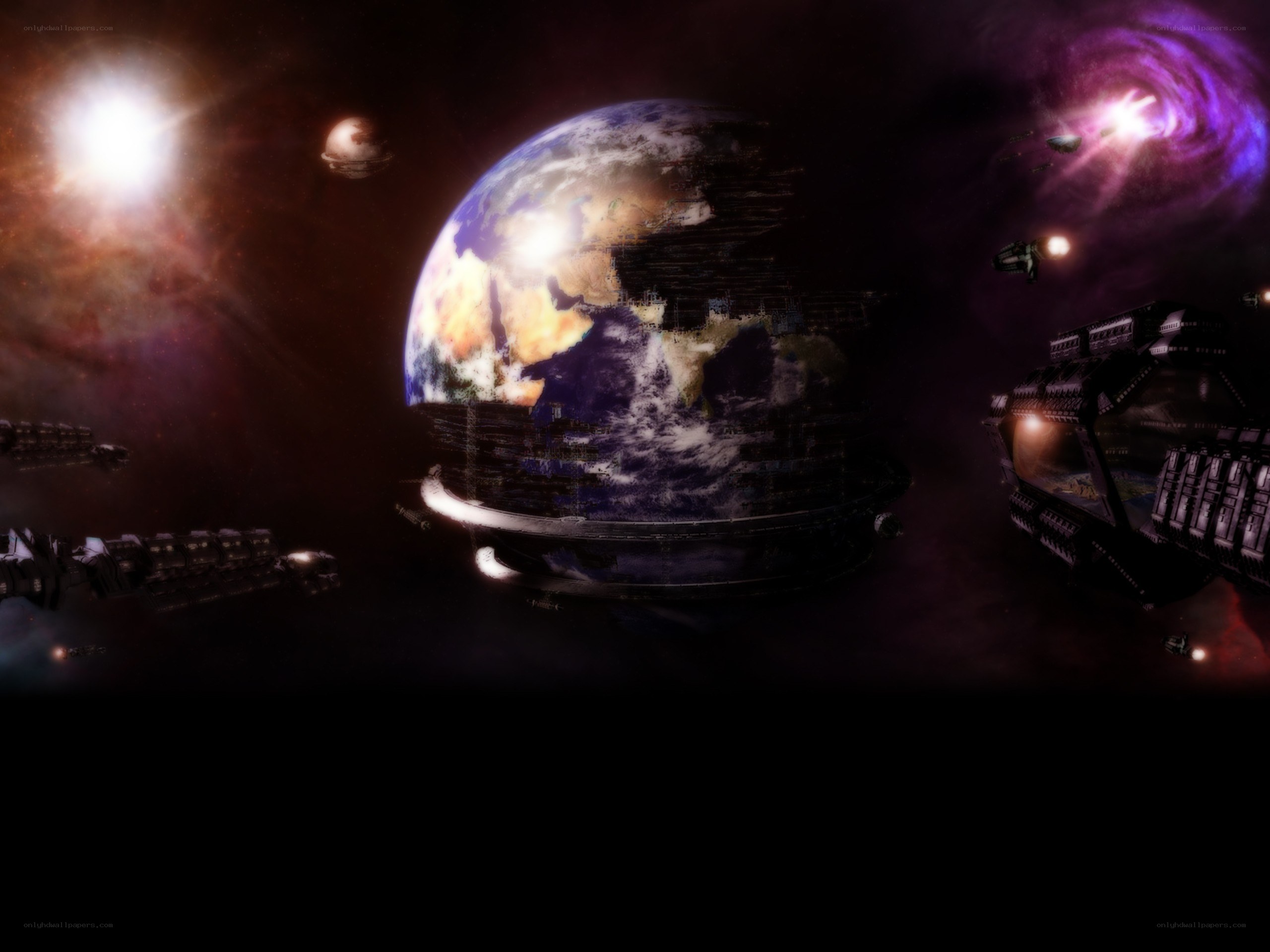 Earth under siege by alien fleet