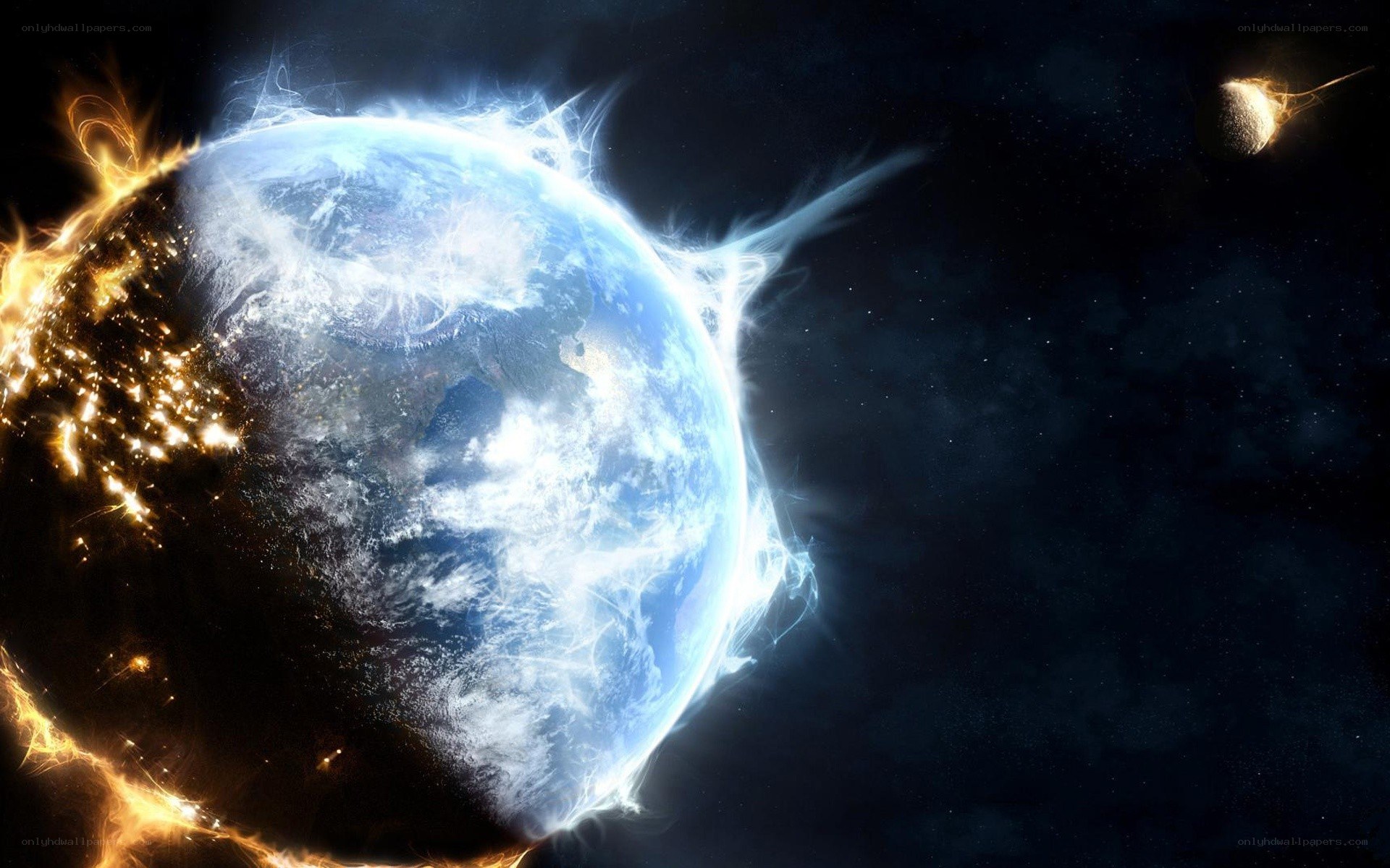 Earth under solar storm