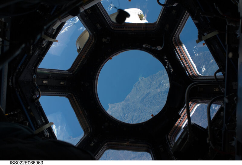Earth view from space station