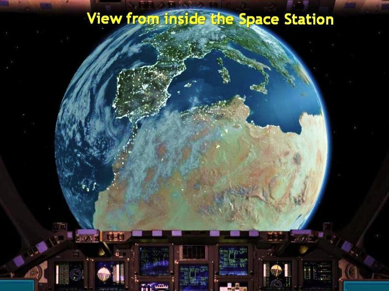 Earth view from space station