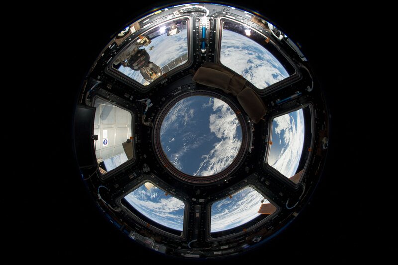 Earth View from Space Station — Blue