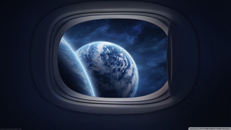 Earth Viewed from Spacecraft — Blue, Serene