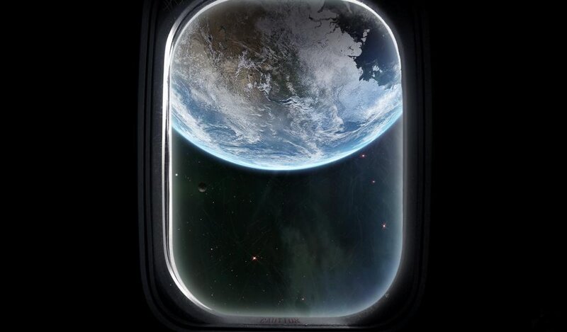 Earth Viewed from Spacecraft — Blue