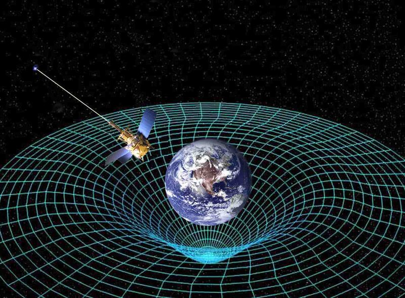 Earth warping spacetime