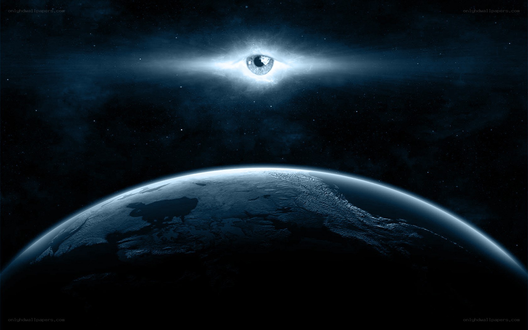 Earth with an eye in space