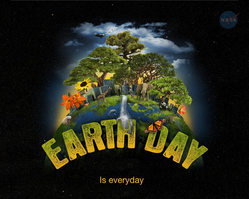 Earth with Animals and Plants