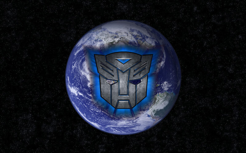 Earth with Autobot symbol