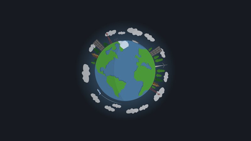 Earth with City Elements
