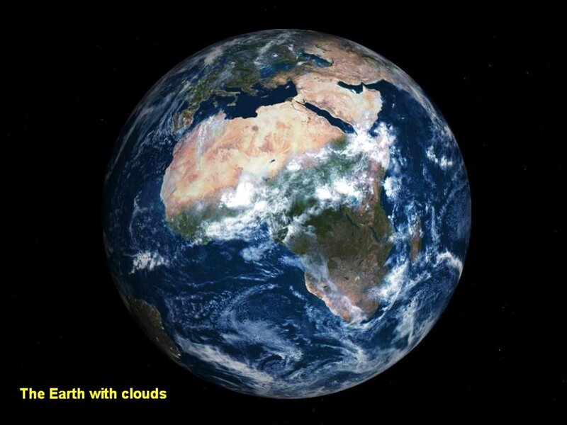 Earth with clouds