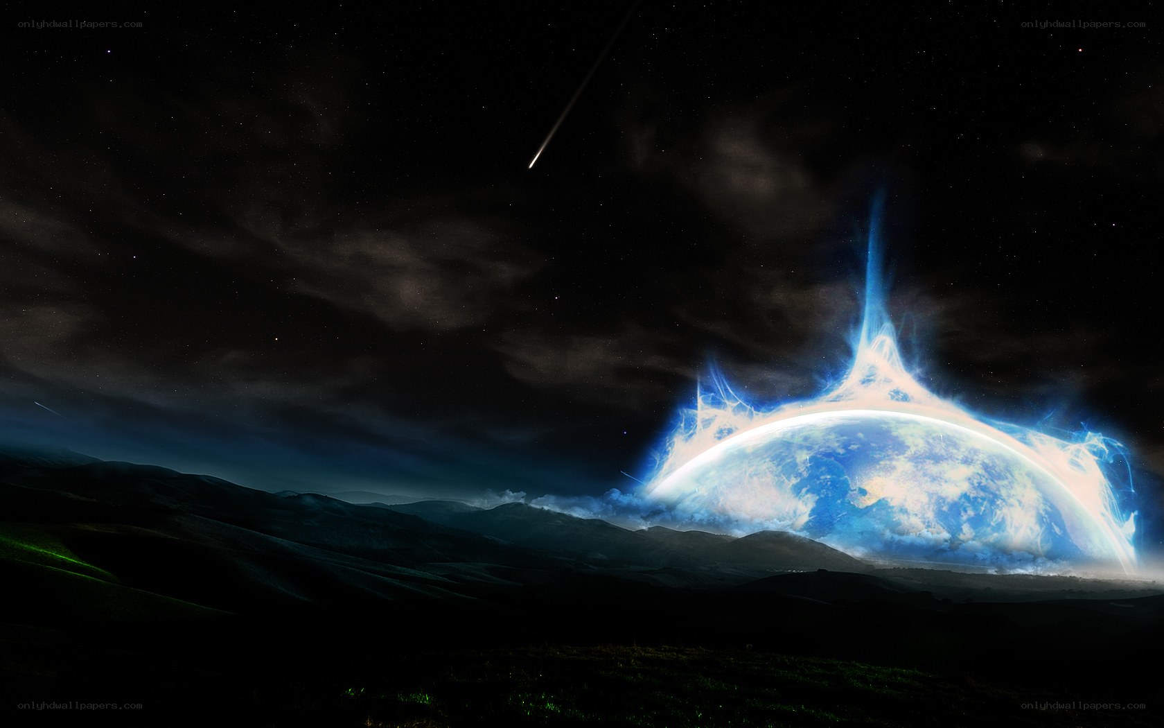 Earth with cosmic energy