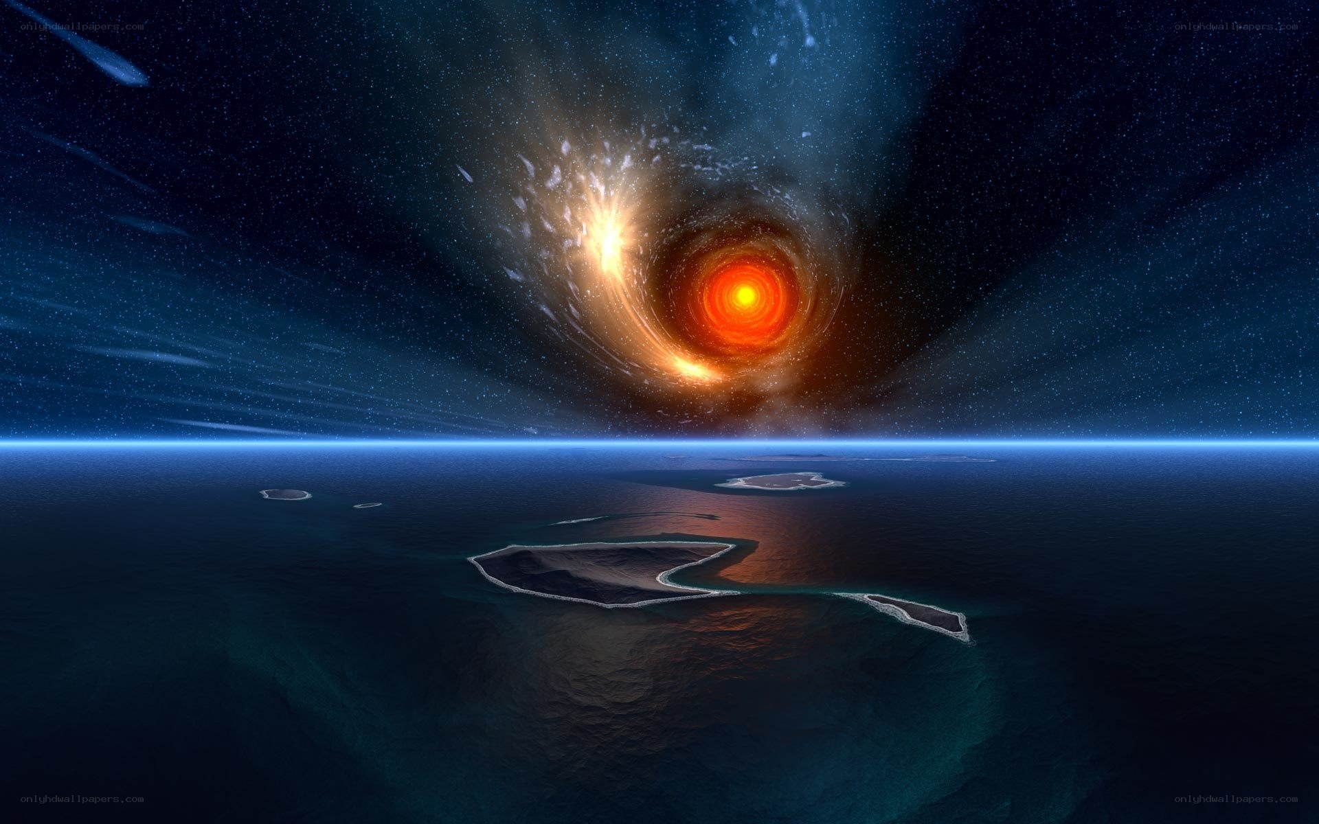 Earth with cosmic vortex