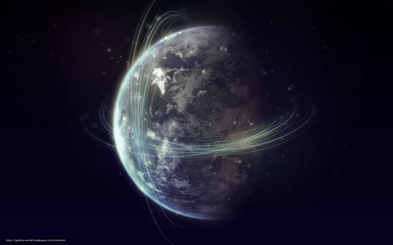 Earth with digital network