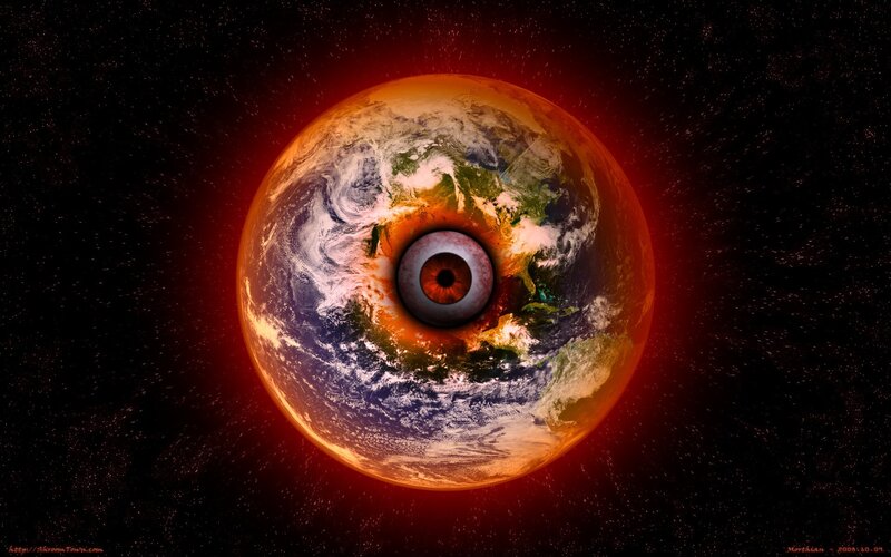 Earth with Eye in Center