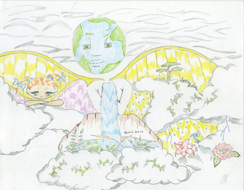 Earth with Face and Wings