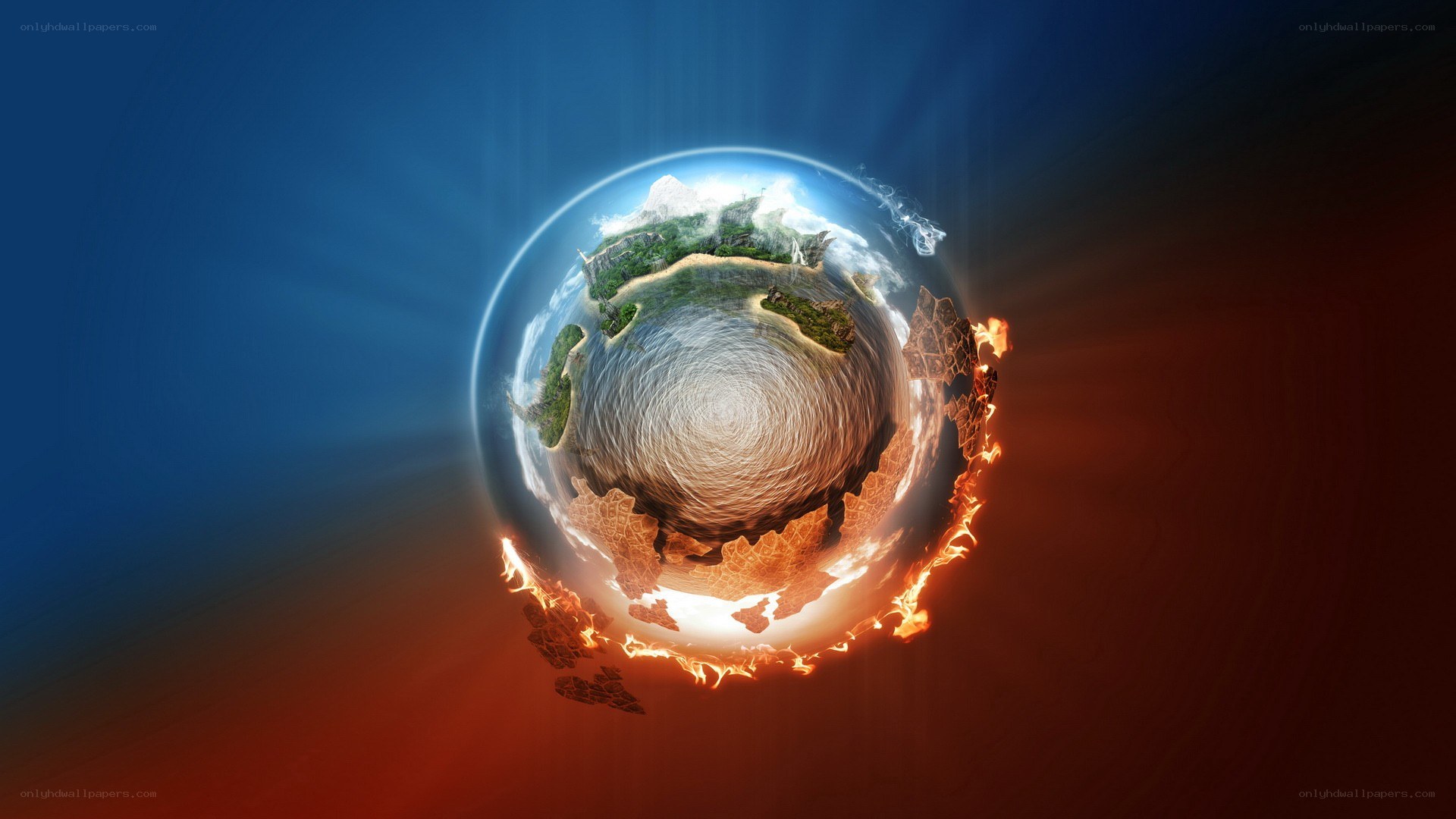 Earth with fire and ice