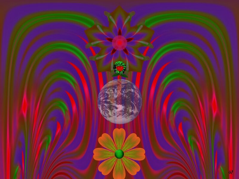 Earth with Flowers