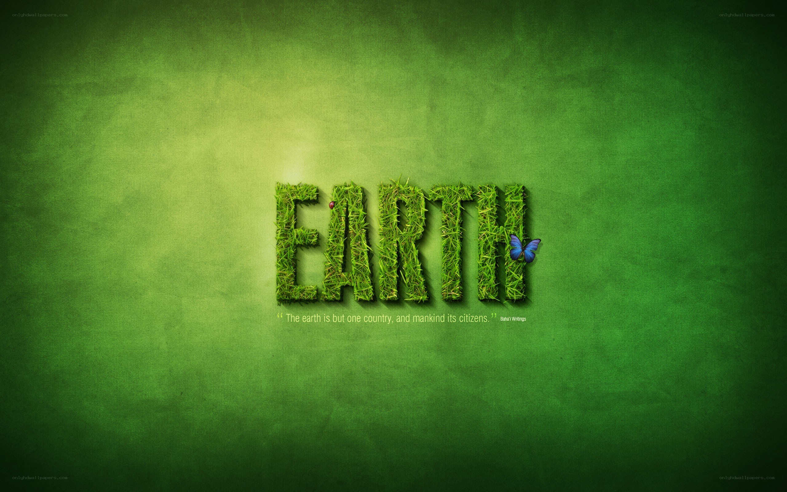 Earth with grass texture