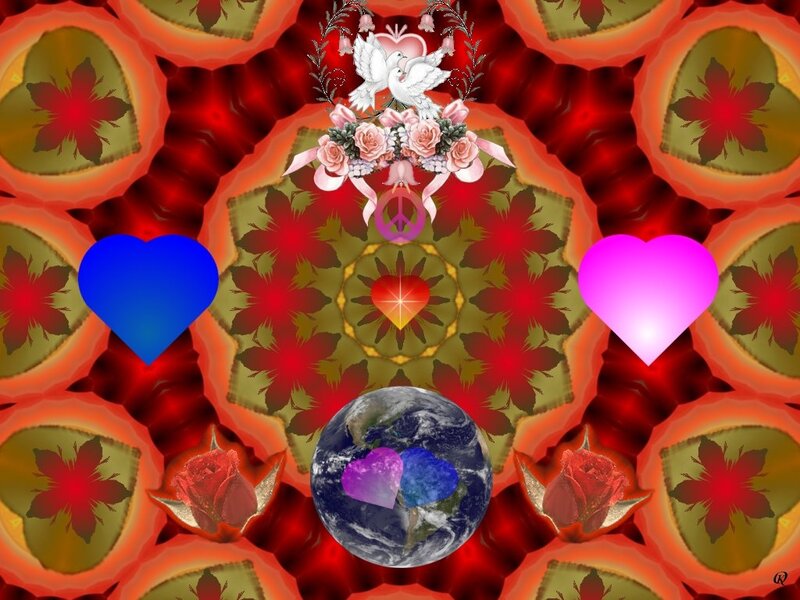 Earth with Heart Overlays