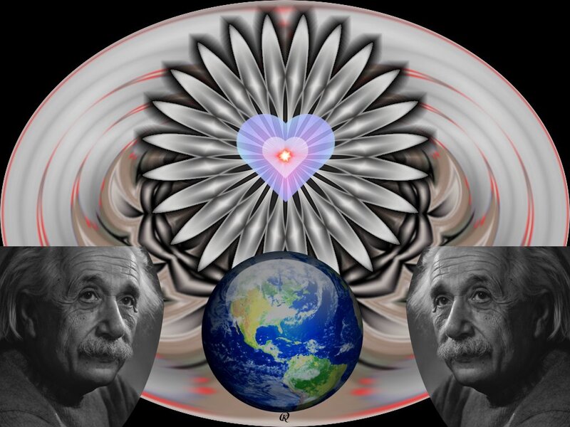 Earth with Heart Symbol — Blue