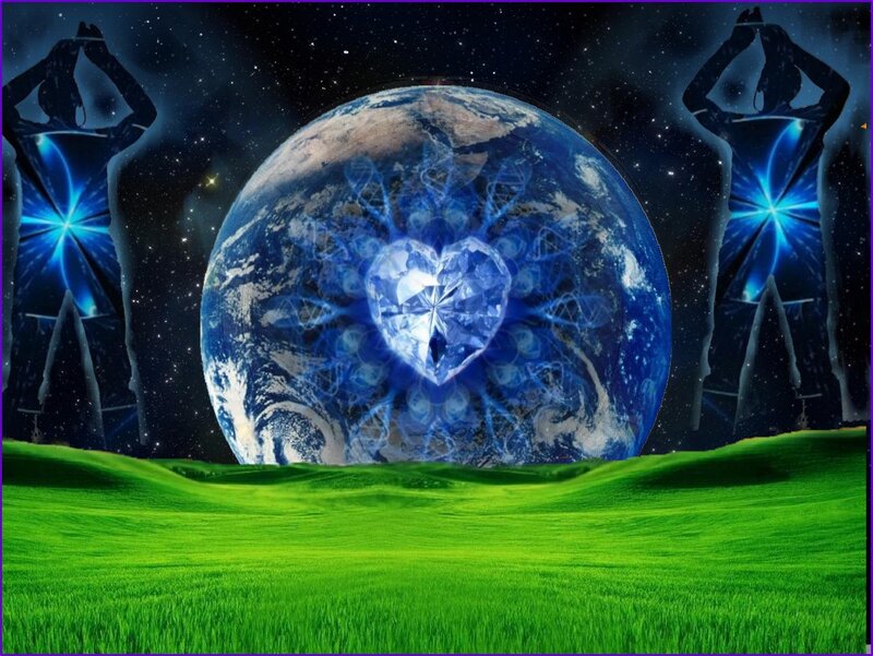 Earth with Heart Symbol