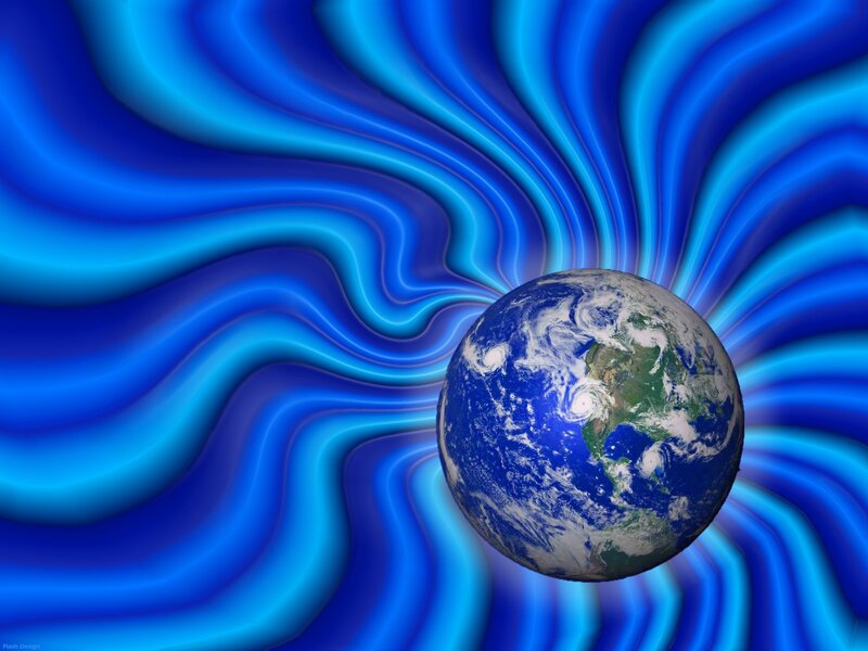 Earth with magnetic field lines