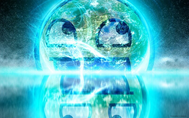 Earth with Meme Face