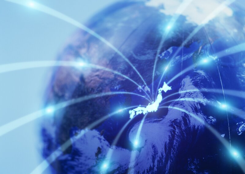 Earth with Network Lines