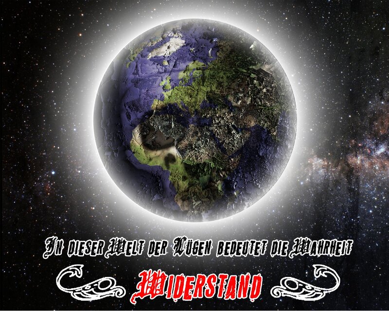 Earth with resistance text