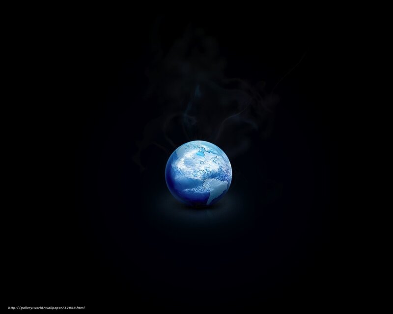 Earth with smoke