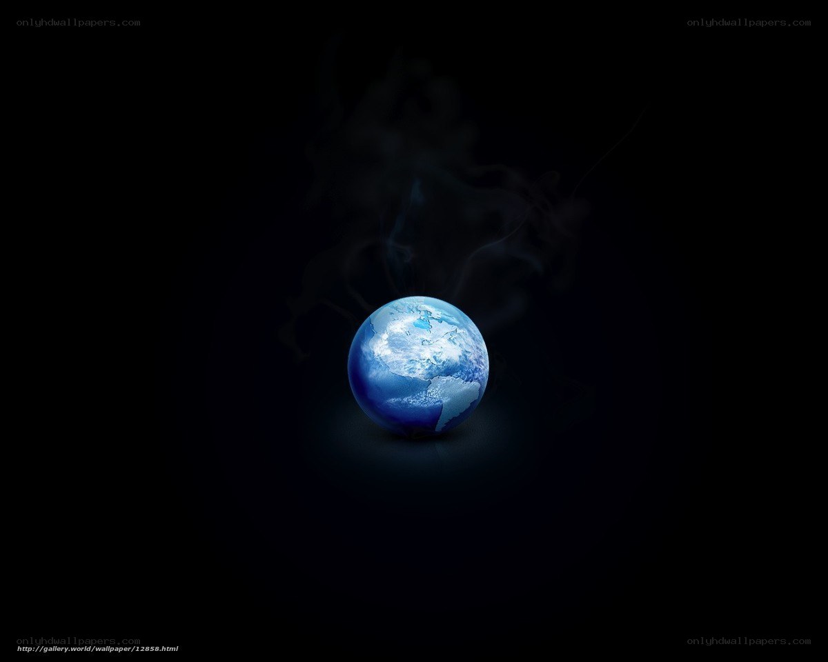Earth with smoke
