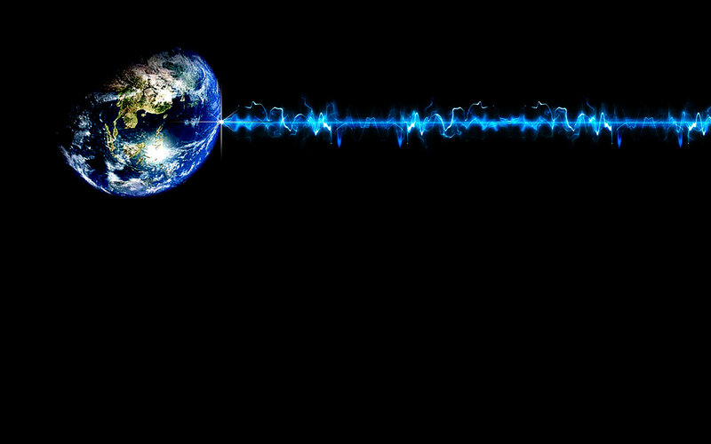 Earth with Sound Wave