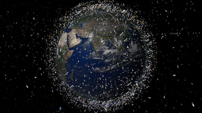 Earth with Space Debris