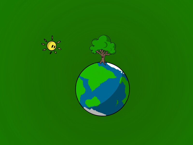 Earth with Tree and Sun