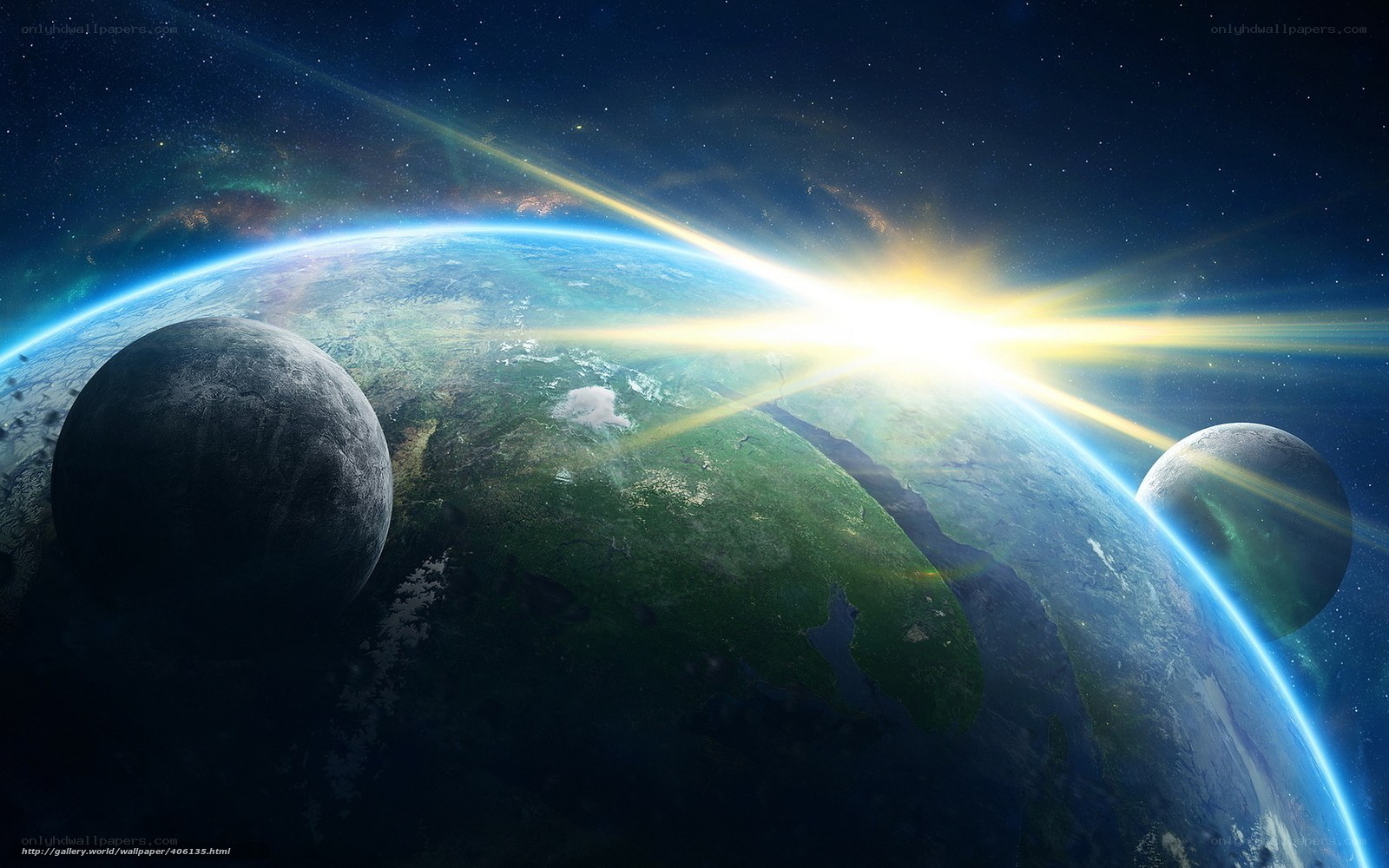 Earth with two moons