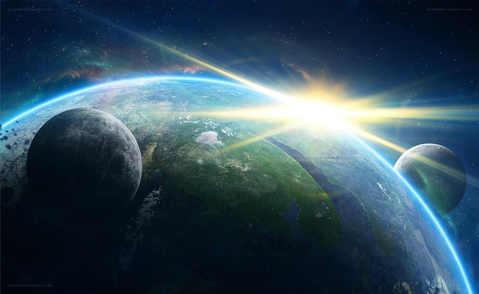 Earth with two moons